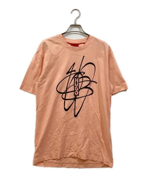 HUGO（ヒューゴ ボス）HUGO (ヒューゴ ボス) DapuseniロゴTシャツ オレンジ サイズ:Mの古着・服飾アイテム