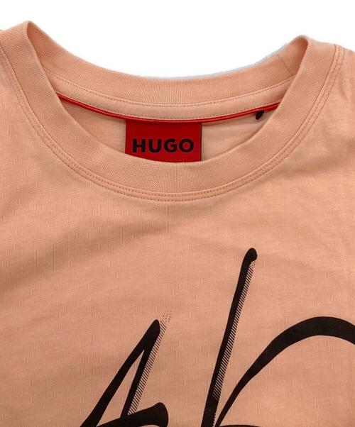 HUGO（ヒューゴ ボス）HUGO (ヒューゴ ボス) DapuseniロゴTシャツ オレンジ サイズ:Mの古着・服飾アイテム