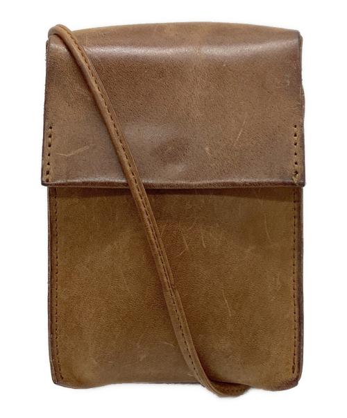 SLOW&CO（スロウアンドコー）SLOW&CO (スロウアンドコー) レザーショルダーバッグ ブラウンの古着・服飾アイテム