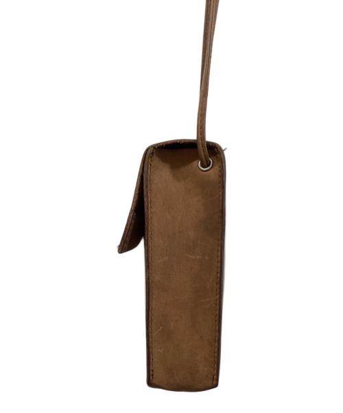 SLOW&CO（スロウアンドコー）SLOW&CO (スロウアンドコー) レザーショルダーバッグ ブラウンの古着・服飾アイテム