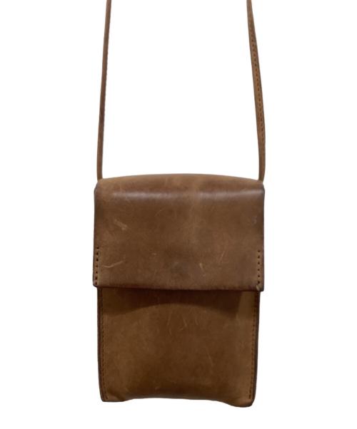 SLOW&CO（スロウアンドコー）SLOW&CO (スロウアンドコー) レザーショルダーバッグ ブラウンの古着・服飾アイテム