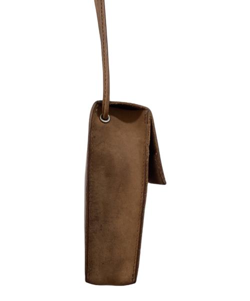 SLOW&CO（スロウアンドコー）SLOW&CO (スロウアンドコー) レザーショルダーバッグ ブラウンの古着・服飾アイテム