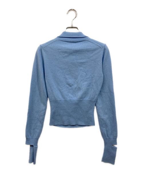 Meryll Rogge（メリルロッゲ）Meryll Rogge (メリルロッゲ) カシミヤポロニット スカイブルー サイズ:XSの古着・服飾アイテム