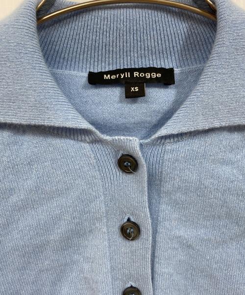 Meryll Rogge（メリルロッゲ）Meryll Rogge (メリルロッゲ) カシミヤポロニット スカイブルー サイズ:XSの古着・服飾アイテム