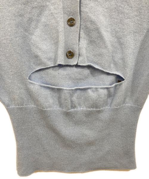 Meryll Rogge（メリルロッゲ）Meryll Rogge (メリルロッゲ) カシミヤポロニット スカイブルー サイズ:XSの古着・服飾アイテム