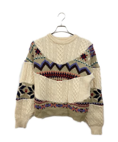 tomoki yurita（トモキユリタ）tomoki yurita (トモキユリタ) リメイクニット ベージュ サイズ:Freeの古着・服飾アイテム