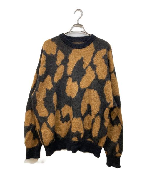 MAISON SPECIAL（メゾンスペシャル）MAISON SPECIAL (メゾンスペシャル) レオパードクルーネックニット ブラウン×ブラック サイズ:Ｌの古着・服飾アイテム