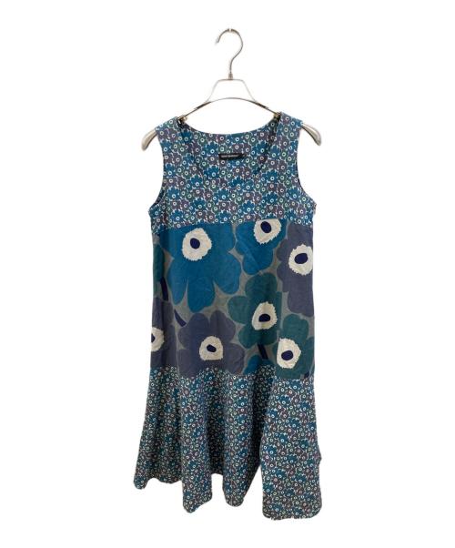 marimekko（マリメッコ）marimekko (マリメッコ) 花柄ワンピース ネイビー サイズ:34の古着・服飾アイテム