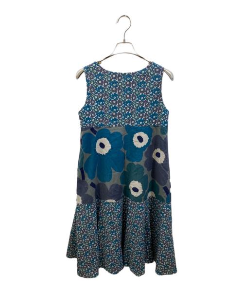 marimekko（マリメッコ）marimekko (マリメッコ) 花柄ワンピース ネイビー サイズ:34の古着・服飾アイテム