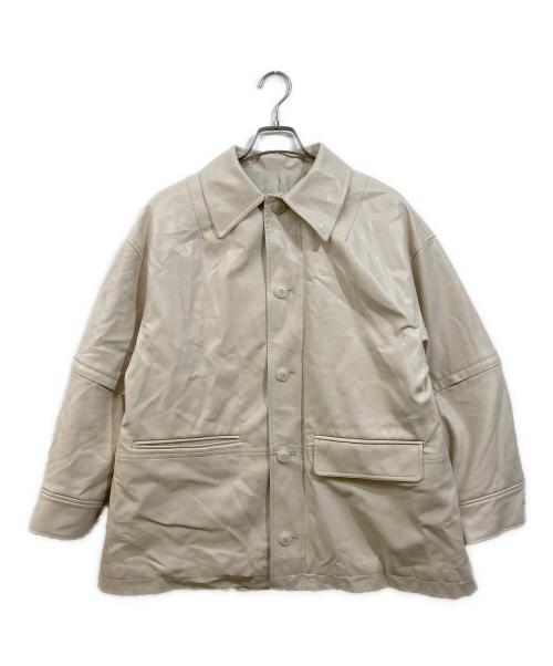 MAISON SPECIAL（メゾンスペシャル）MAISON SPECIAL (メゾンスペシャル) フェイクレザージャケット ベージュ サイズ:Mの古着・服飾アイテム