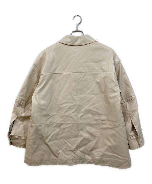 MAISON SPECIAL（メゾンスペシャル）MAISON SPECIAL (メゾンスペシャル) フェイクレザージャケット ベージュ サイズ:Mの古着・服飾アイテム