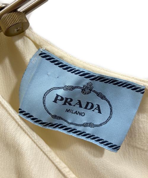 PRADA（プラダ）PRADA (プラダ) 半袖ワンピース アイボリー サイズ:40の古着・服飾アイテム
