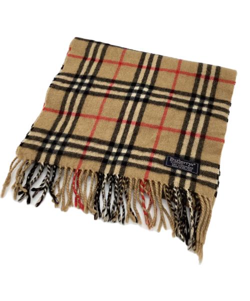 Burberry's（バーバリー）Burberry's (バーバリーズ) ノバチェックカシミヤストール ベージュの古着・服飾アイテム