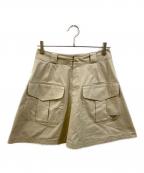 PRADAプラダ）の古着「トライアングルロゴカーゴスカート」｜ベージュ