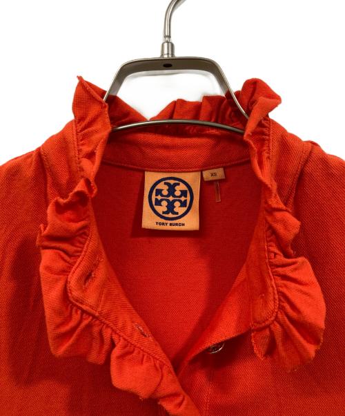 TORY BURCH（トリーバーチ）TORY BURCH (トリーバーチ) 金ボタンポロシャツ オレンジ サイズ:XSの古着・服飾アイテム