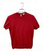 Salvatore Ferragamoサルヴァトーレ フェラガモ）の古着「半袖ニット」｜レッド