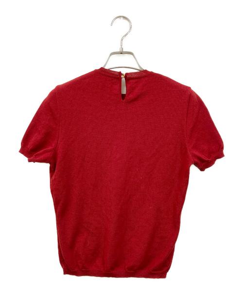 Salvatore Ferragamo（サルヴァトーレ フェラガモ）Salvatore Ferragamo (サルヴァトーレ フェラガモ) 半袖ニット レッド サイズ:XSの古着・服飾アイテム