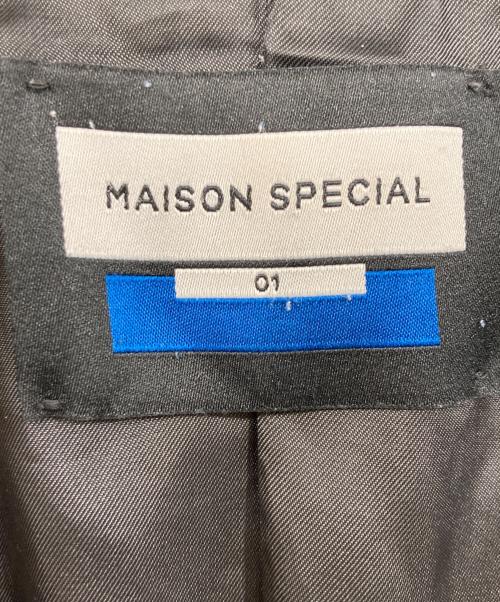 MAISON SPECIAL（メゾンスペシャル）MAISON SPECIAL (メゾンスペシャル) Prime-Over Wool Chambray Peaked Lapel Double Tailored Jacket ブラック サイズ:1の古着・服飾アイテム