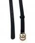 GUCCI (グッチ) パールダブルGバックルベルト ブラック：30000円