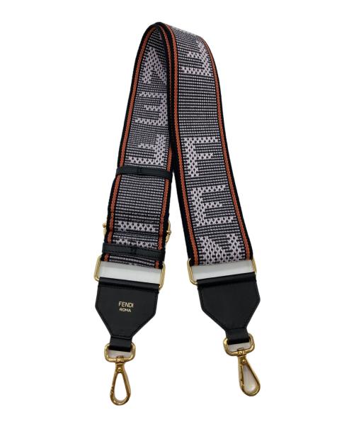 FENDI（フェンディ）FENDI (フェンディ) ピンクリボンショルダーストラップ ブラックの古着・服飾アイテム
