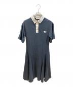 maison kitsuneメゾンキツネ）の古着「Rugby Volant Polo Dress」｜ネイビー
