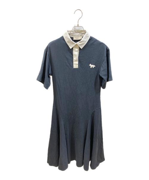 maison kitsune（メゾンキツネ）maison kitsune (メゾンキツネ) Rugby Volant Polo Dress ネイビー サイズ:XSの古着・服飾アイテム