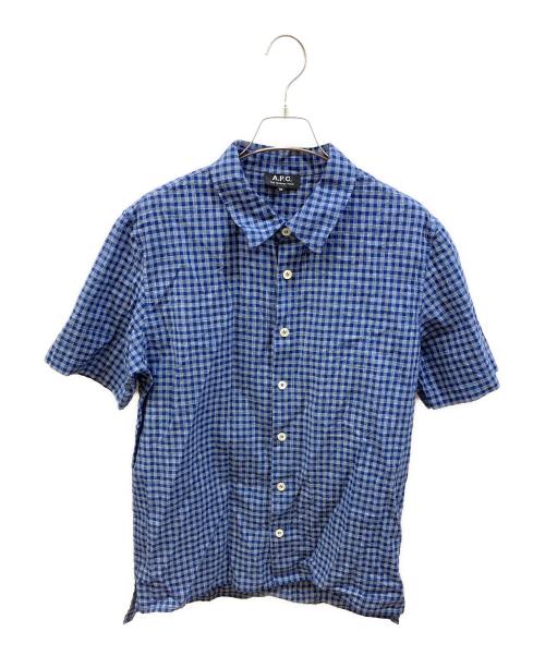 A.P.C.（アーペーセー）A.P.C. (アーペーセー) ギンガムチェックシャツ ネイビー サイズ:XSの古着・服飾アイテム
