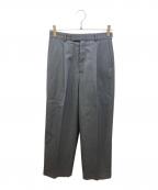 ATONエイトン）の古着「ウールギャバジンタックワイドパンツ」｜グレー