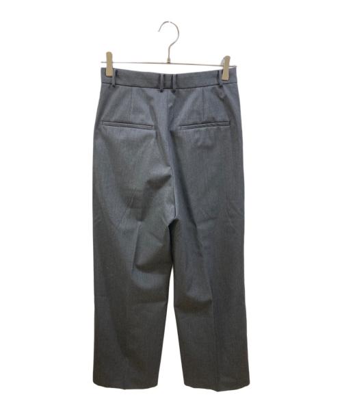 ATON（エイトン）ATON (エイトン) ウールギャバジンタックワイドパンツ グレー サイズ:2の古着・服飾アイテム