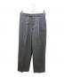 ATON（エイトン）の古着「ウールギャバジンタックワイドパンツ」｜グレー
