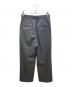 ATON (エイトン) ウールギャバジンタックワイドパンツ グレー サイズ:2：12000円