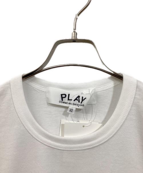 PLAY COMME des GARCONS（プレイコムデギャルソン）PLAY COMME des GARCONS (プレイ コムデギャルソン) ハートロゴストーンTシャツ ホワイト サイズ:XLの古着・服飾アイテム