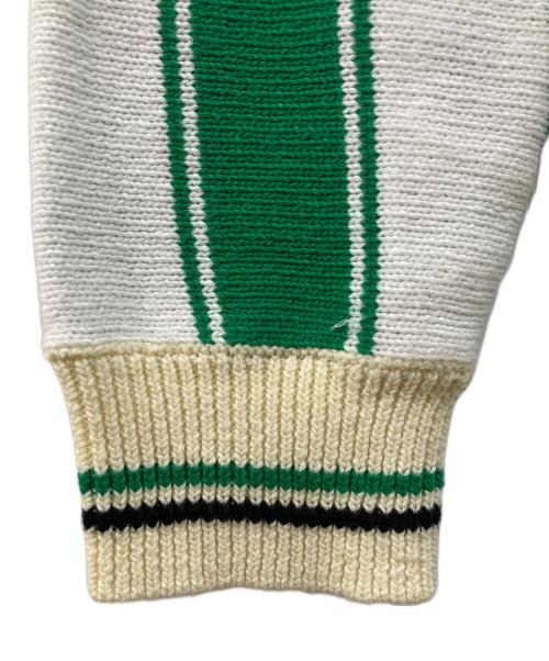 RICE NINE TEN（ライスナインテン）RICE NINE TEN (ライスナインテン) Knitting Long Sleeve Soccer Jersey グリーン×ホワイト サイズ:3の古着・服飾アイテム
