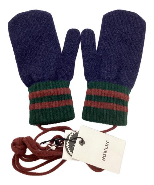 Howlin'（ハウリン）Howlin' (ハウリン) BEAUTY&YOUTH (ビューティーアンドユース) オールドスタイル ミトン グローブ ネイビーの古着・服飾アイテム