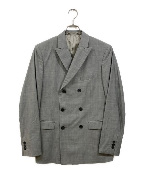 PRADA（プラダ）PRADA (プラダ) 比翼ダブルジャケット グレー サイズ:46Ｒの古着・服飾アイテム