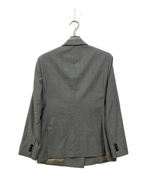 PRADA（プラダ）PRADA (プラダ) 比翼ダブルジャケット グレー サイズ:46Ｒの古着・服飾アイテム