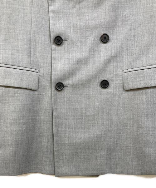 PRADA（プラダ）PRADA (プラダ) 比翼ダブルジャケット グレー サイズ:46Ｒの古着・服飾アイテム
