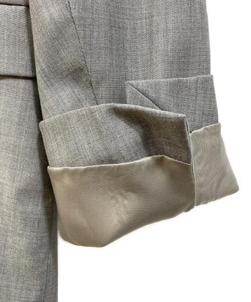 PRADA（プラダ）PRADA (プラダ) 比翼ダブルジャケット グレー サイズ:46Ｒの古着・服飾アイテム