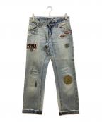 DOLCE & GABBANAドルチェ＆ガッバーナ）の古着「ワッペンデニムパンツ」｜インディゴ