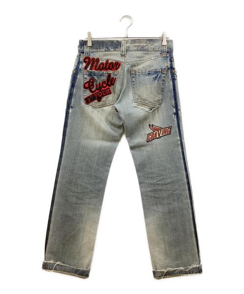 DOLCE & GABBANA（ドルチェ＆ガッバーナ）DOLCE & GABBANA (ドルチェ＆ガッバーナ) ワッペンデニムパンツ インディゴ サイズ:46の古着・服飾アイテム