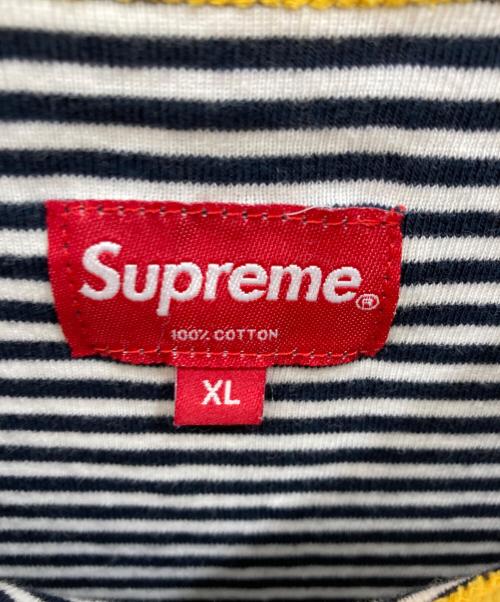 SUPREME（シュプリーム）SUPREME (シュプリーム) Border L/S Tee イエロー×ブラック サイズ:XLの古着・服飾アイテム