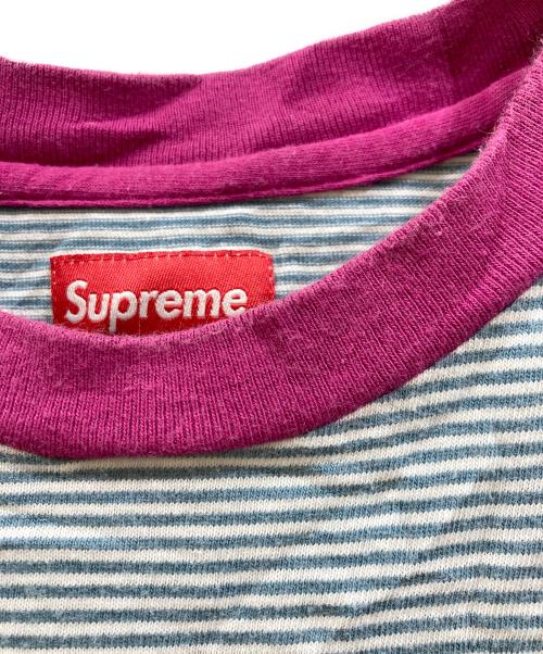 SUPREME（シュプリーム）SUPREME (シュプリーム) micro stripe s/s tee パープル サイズ:Ｓの古着・服飾アイテム