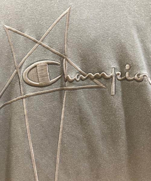 RICK OWENS（リックオウエンス）RICK OWENS (リックオウエンス) Champion (チャンピオン) ロゴ刺繍パーカー ブラック サイズ:Sの古着・服飾アイテム