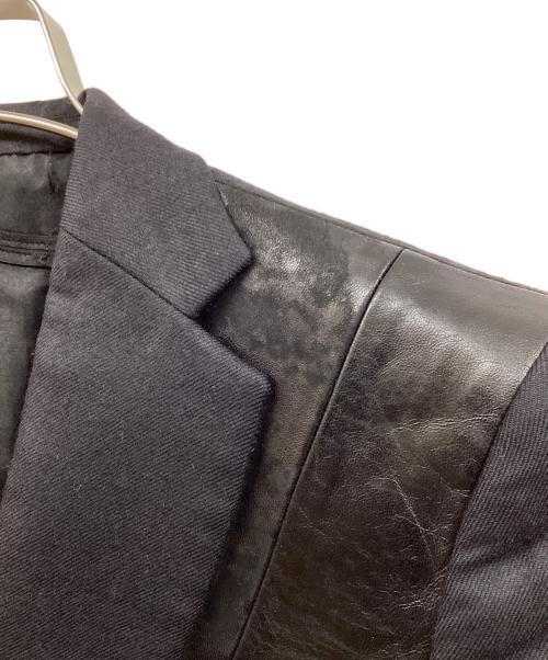 JULIUS（ユリウス）JULIUS (ユリウス) ラムレザー切り替えジャケット ブラック サイズ:1の古着・服飾アイテム