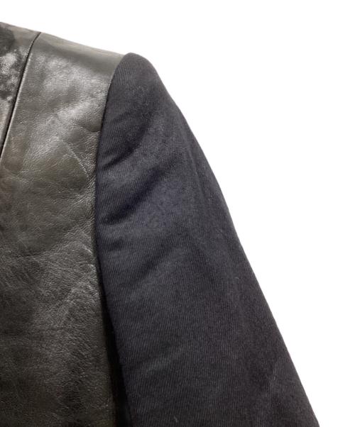 JULIUS（ユリウス）JULIUS (ユリウス) ラムレザー切り替えジャケット ブラック サイズ:1の古着・服飾アイテム