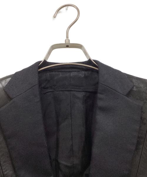 JULIUS（ユリウス）JULIUS (ユリウス) ラムレザー切り替えジャケット ブラック サイズ:1の古着・服飾アイテム