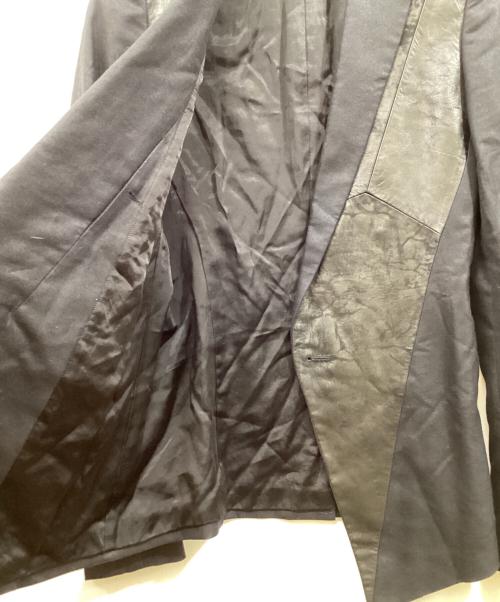 JULIUS（ユリウス）JULIUS (ユリウス) ラムレザー切り替えジャケット ブラック サイズ:1の古着・服飾アイテム