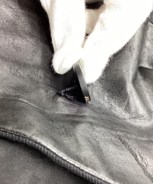 JULIUS（ユリウス）JULIUS (ユリウス) ラムレザー切り替えジャケット ブラック サイズ:1の古着・服飾アイテム