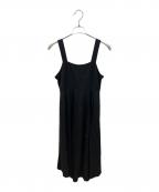 LEINWANDEラインヴァンド）の古着「Belted Linen Dress」｜ブラック