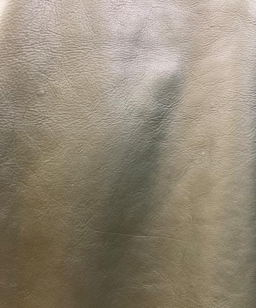 Liugoo Leathers（リューグーレザーズ）Liugoo Leathers (リューグーレザーズ) カウレザースタジャン ベージュ×グリーン サイズ:3Lの古着・服飾アイテム